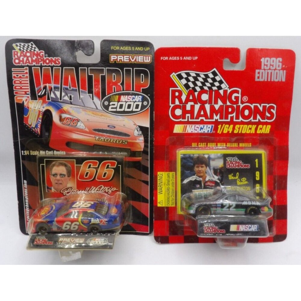 NASCAR 2000 Racing Champions Stock Lot of 2- Ward Burton and Darrell Waltrap